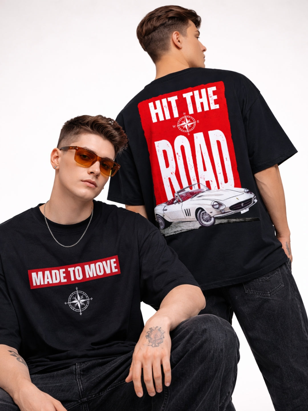 Hit The Road – Oversized Explorer Graphic T-Shirt