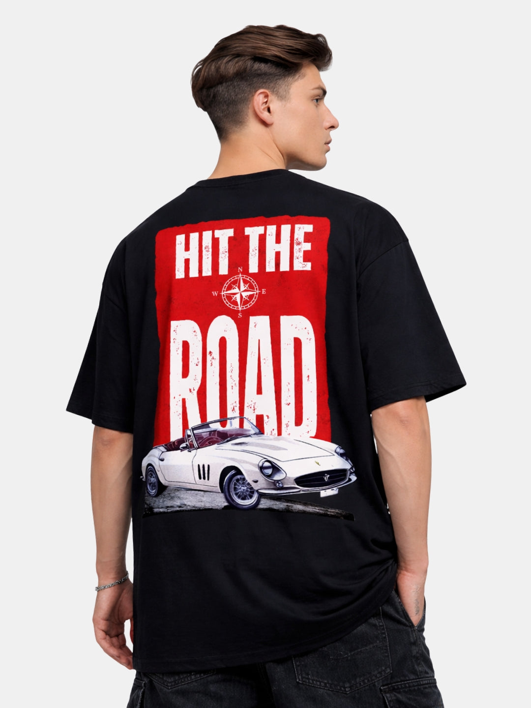 Hit The Road – Oversized Explorer Graphic T-Shirt