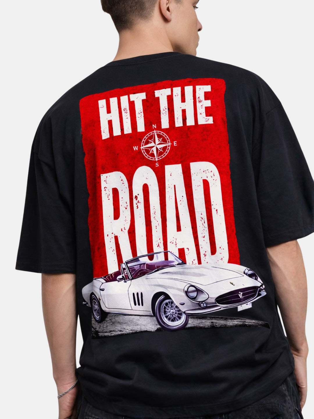 Hit The Road – Oversized Explorer Graphic T-Shirt