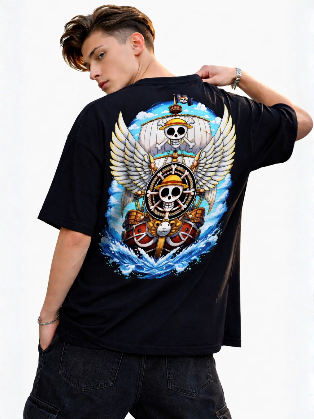 Grand Pirate Legacy Anime Oversized T Shirt – Adventure Streetwear Graphic Tee