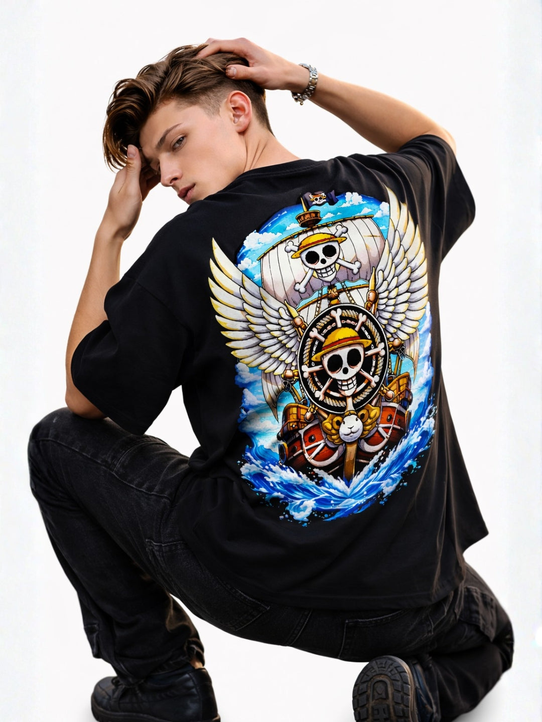 Grand Pirate Legacy Anime Oversized T Shirt – Adventure Streetwear Graphic Tee