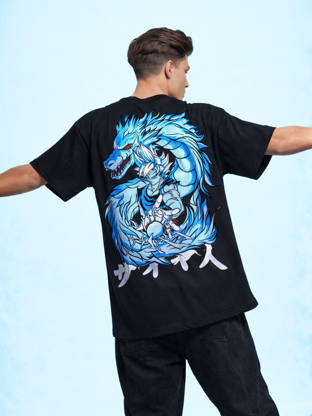 Mythic Guardian Anime Oversized T Shirt – Legendary Warrior Streetwear Graphic Tee