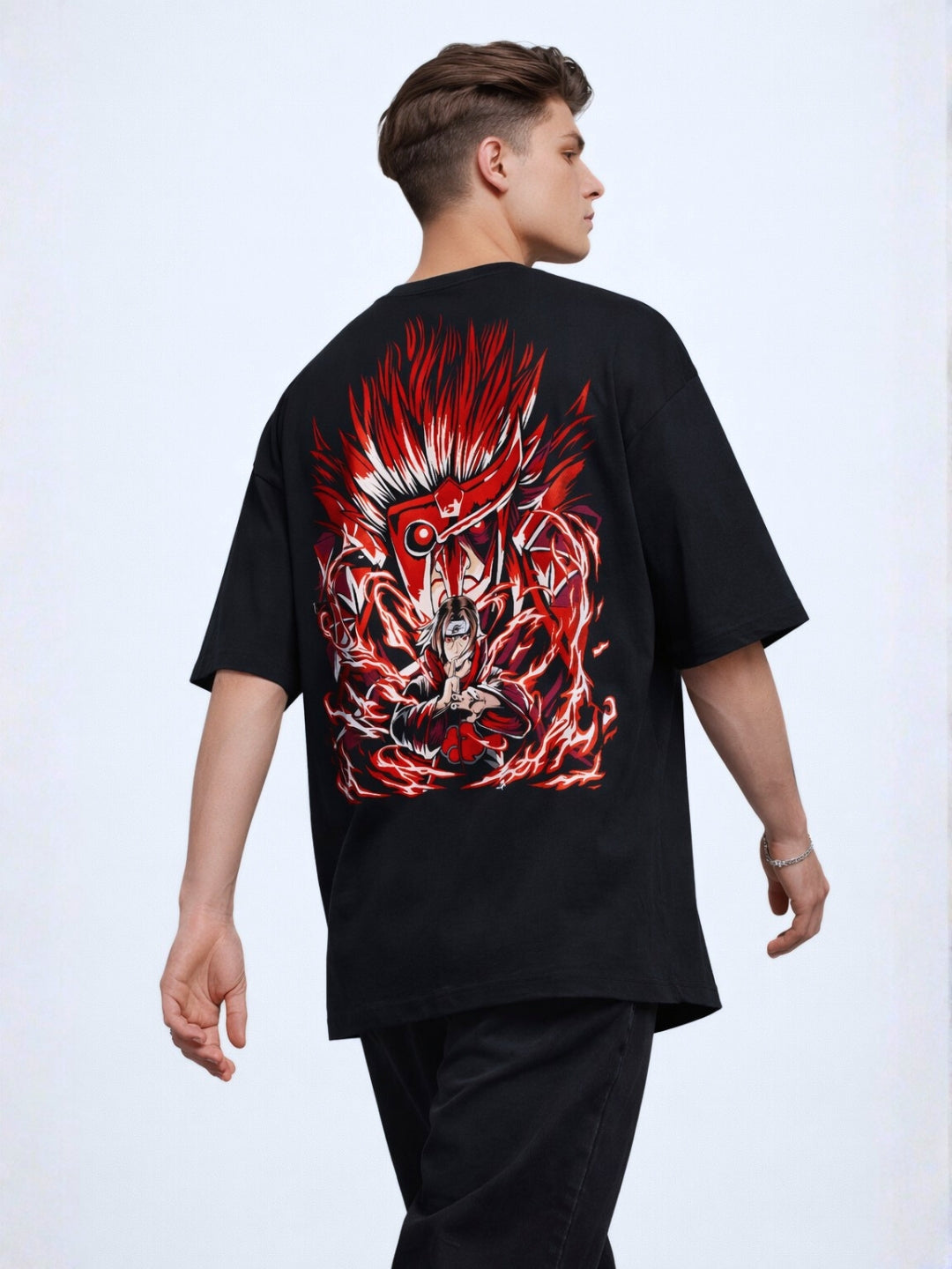 Rage Akatsuki Anime Oversized T Shirt – Japanese Streetwear Graphic Tee