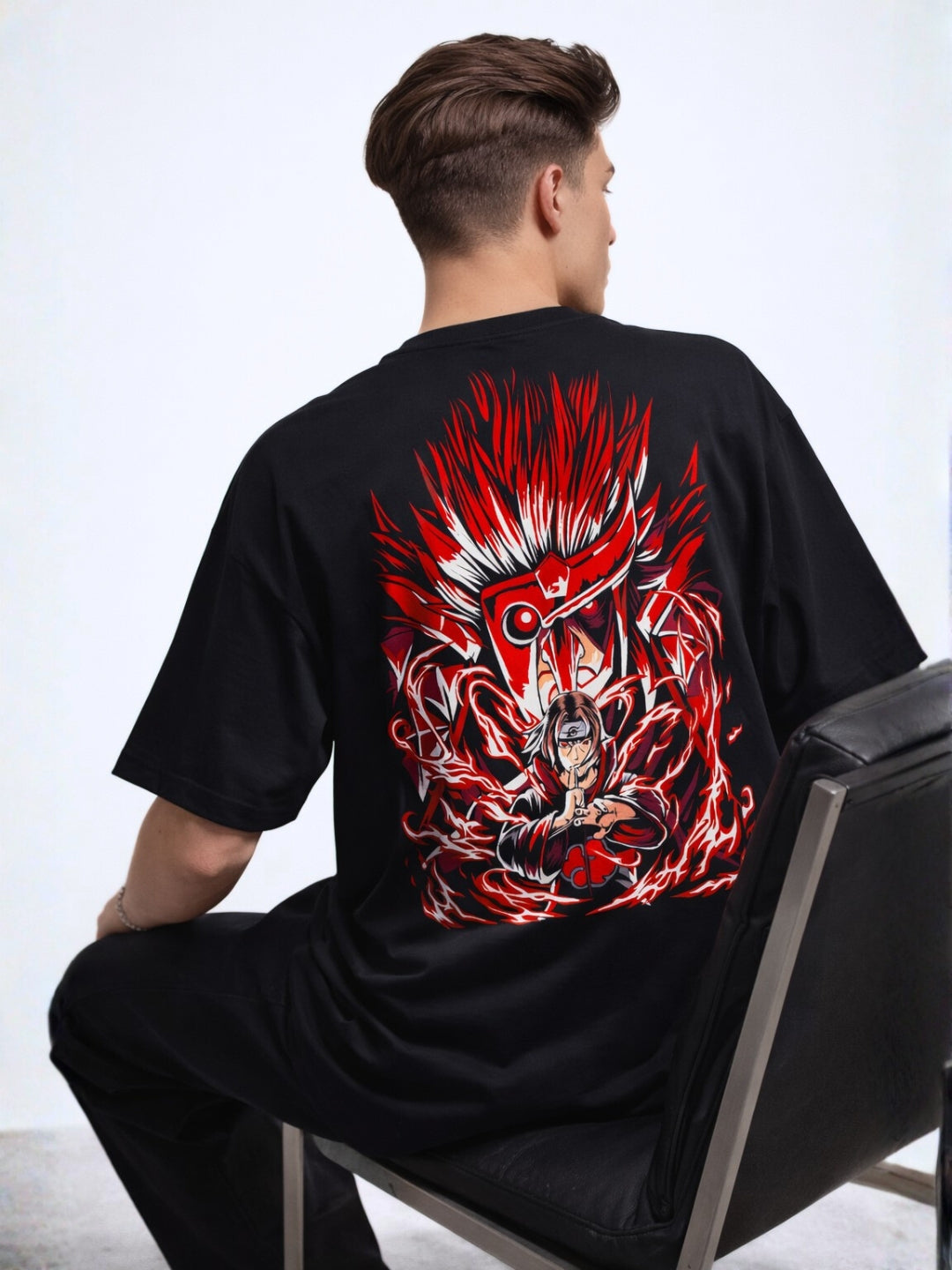 Rage Akatsuki Anime Oversized T Shirt – Japanese Streetwear Graphic Tee