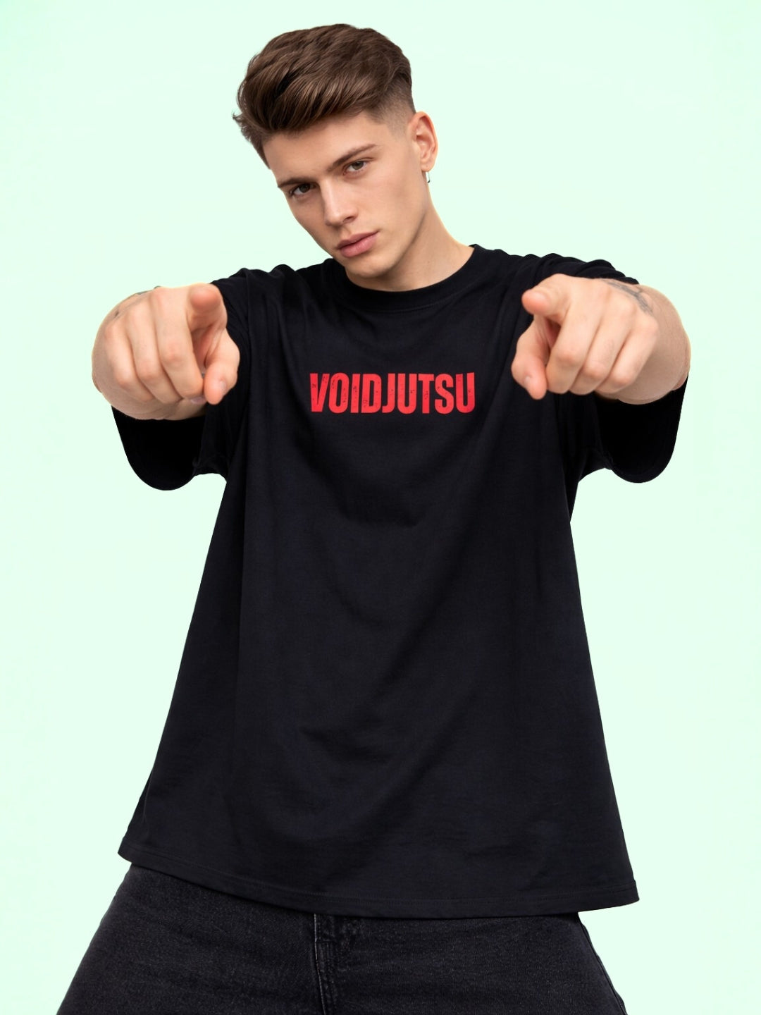 Voidjutsu Anime Oversized T Shirt – Dark Japanese Streetwear Graphic Tee