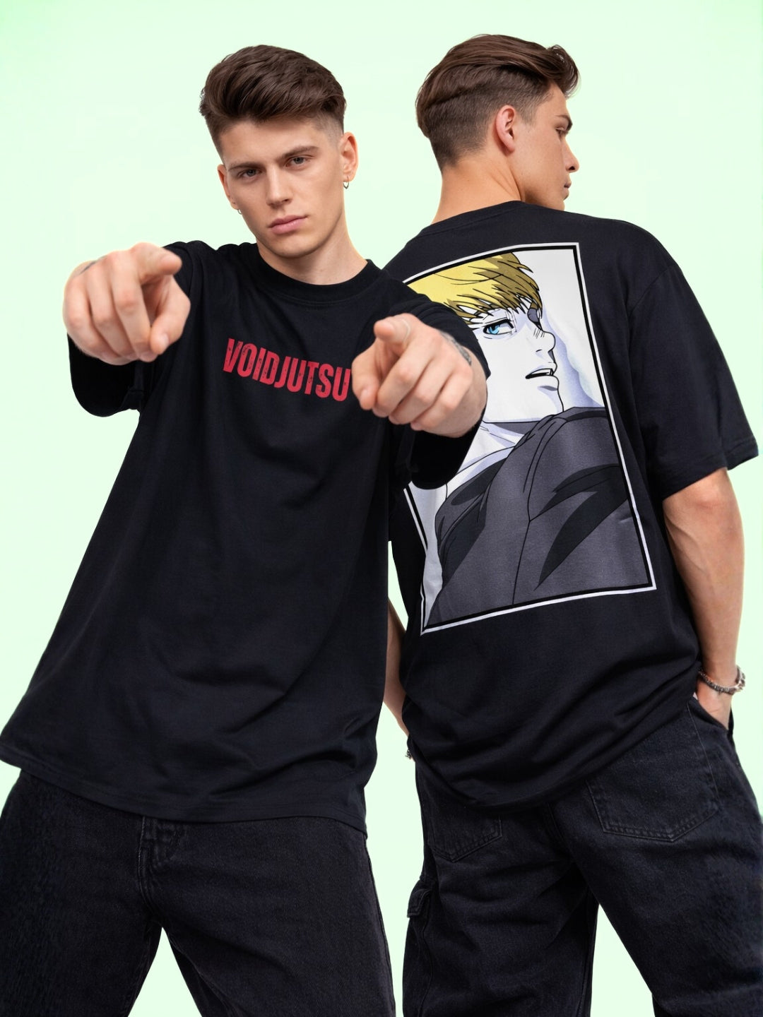 Voidjutsu Anime Oversized T Shirt – Dark Japanese Streetwear Graphic Tee