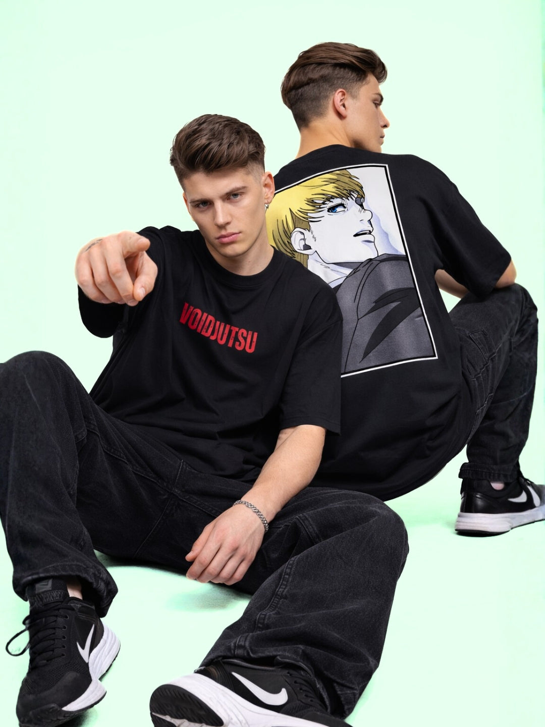 Voidjutsu Anime Oversized T Shirt – Dark Japanese Streetwear Graphic Tee